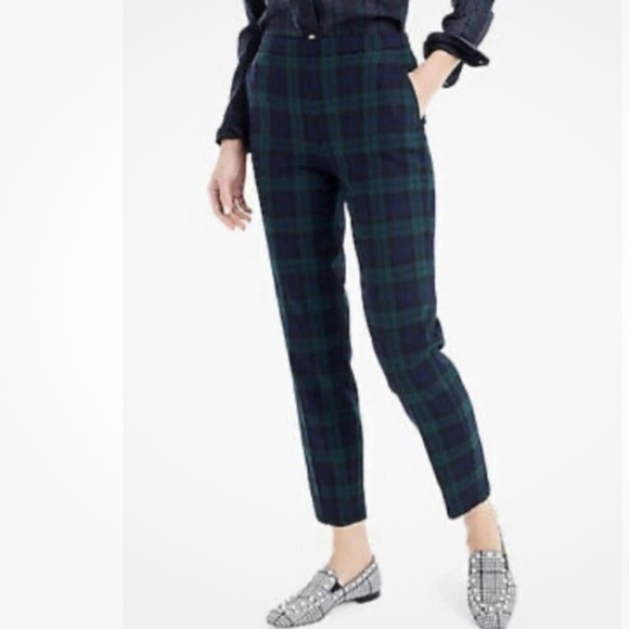 J. Crew Martie Black Watch Pants Wool Blend 6 Tall Excellent condition - Picture 2 of 12